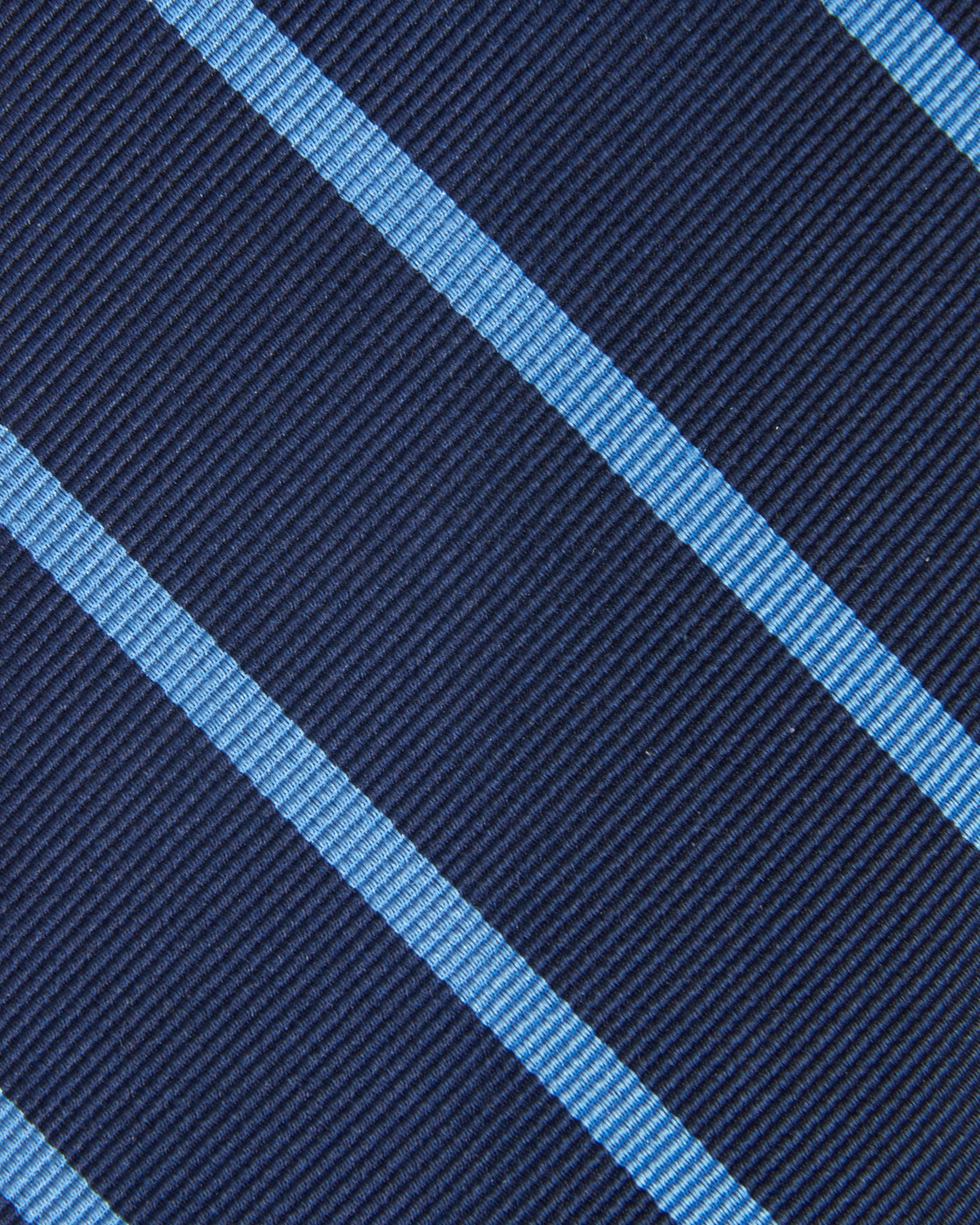 Silk Woven Tie in Navy/Dusty Blue Stripe