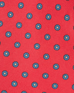 Load image into Gallery viewer, Silk Print Tie in Red/River Flowers
