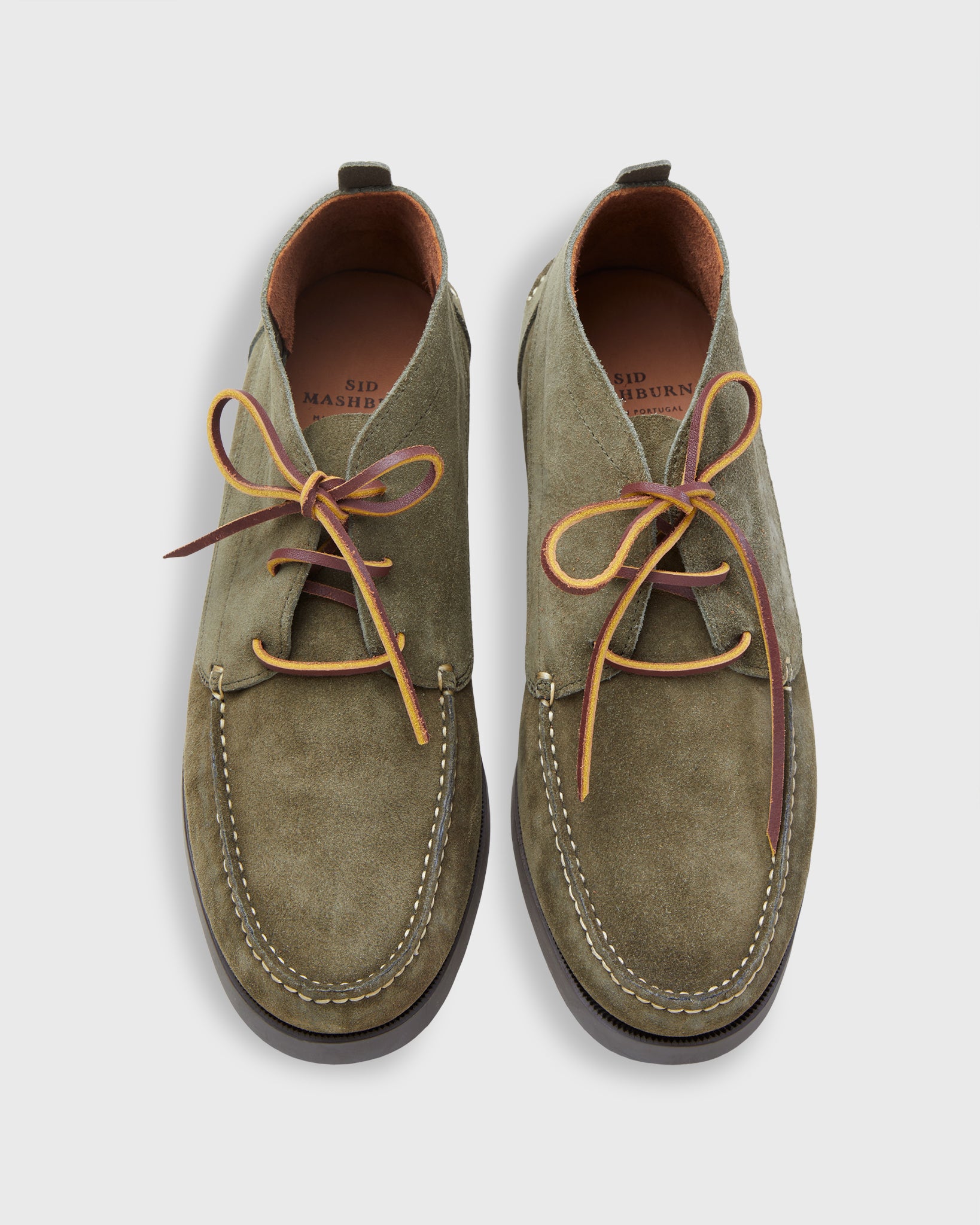 Chukka Camp Moccasin in Olive Suede