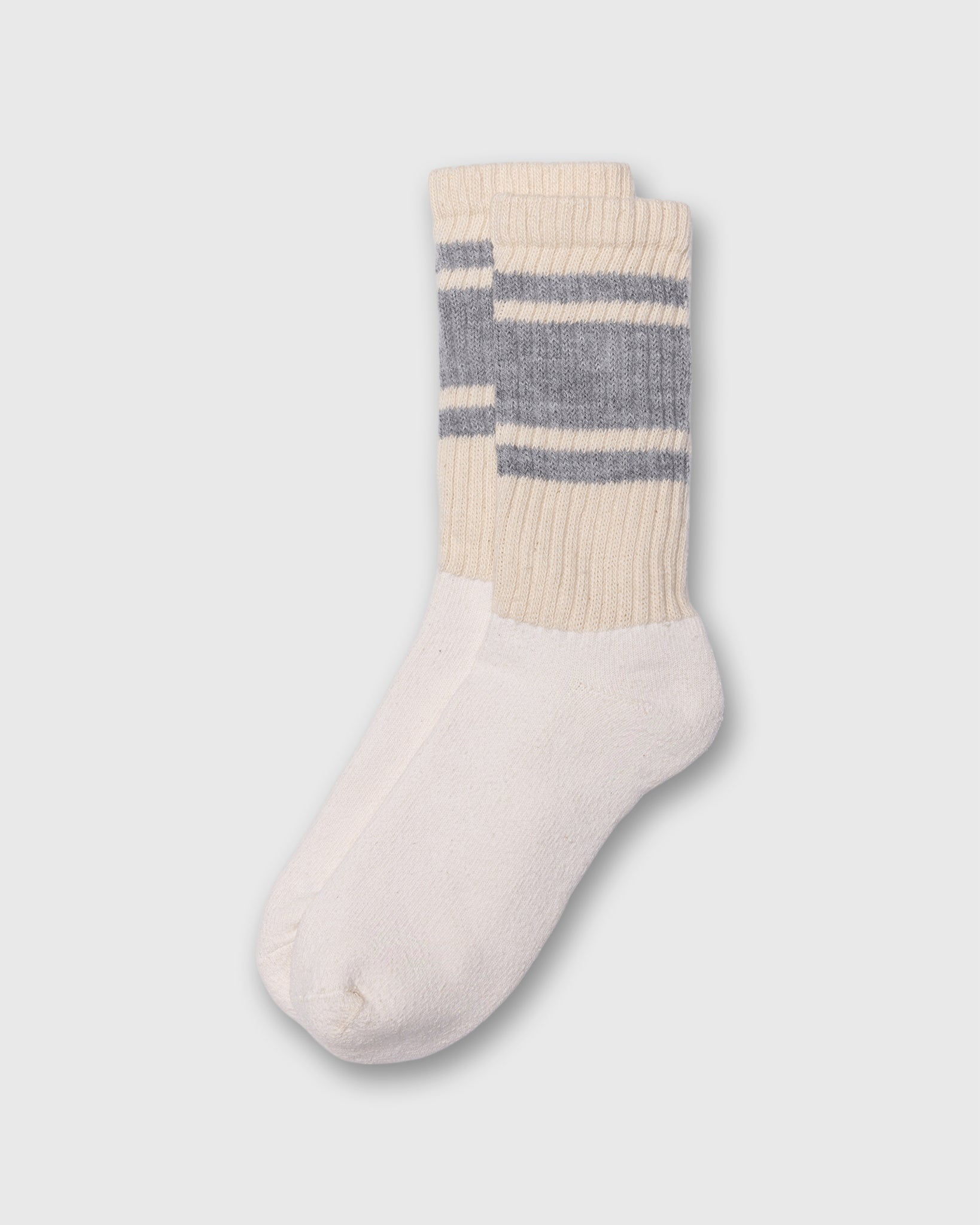 Retro Mono Stripe Socks in Heather Grey | Shop Sid Mashburn