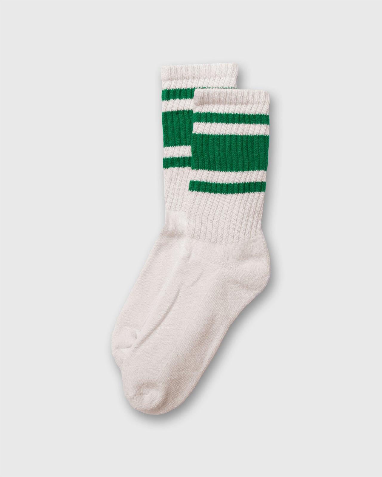 Retro Mono Stripe Socks in Kelly Green