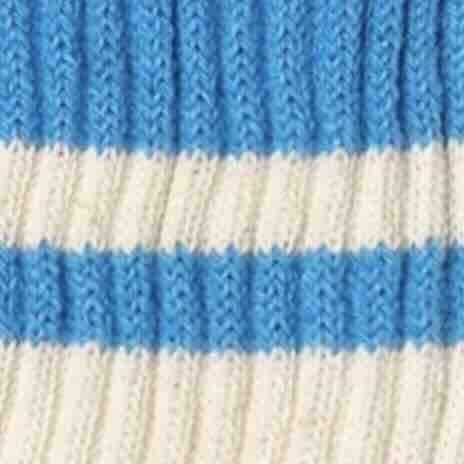 Retro Mono Stripe Socks in Blue
