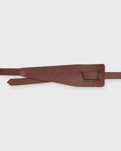 Asymmetrical Loop Thru Belt in English Tan Leather