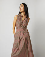 Load image into Gallery viewer, Emilia Top in Red/Brown Check Taffeta
