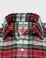 Load image into Gallery viewer, Spread Collar Sport Shirt in Dress Stewart Tartan Flannel
