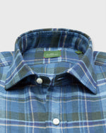 Load image into Gallery viewer, Otto Handmade Sport Shirt in Slate/Olive/Oat Brushed Plaid Flannel
