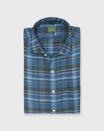 Load image into Gallery viewer, Otto Handmade Sport Shirt in Slate/Olive/Oat Brushed Plaid Flannel
