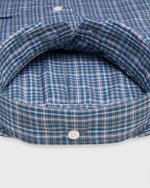 Load image into Gallery viewer, Button-Down Sport Shirt in Hunter/Sky/Brown Check Poplin
