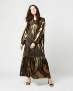Load image into Gallery viewer, Aba Maxi Dress in Gold Lamé
