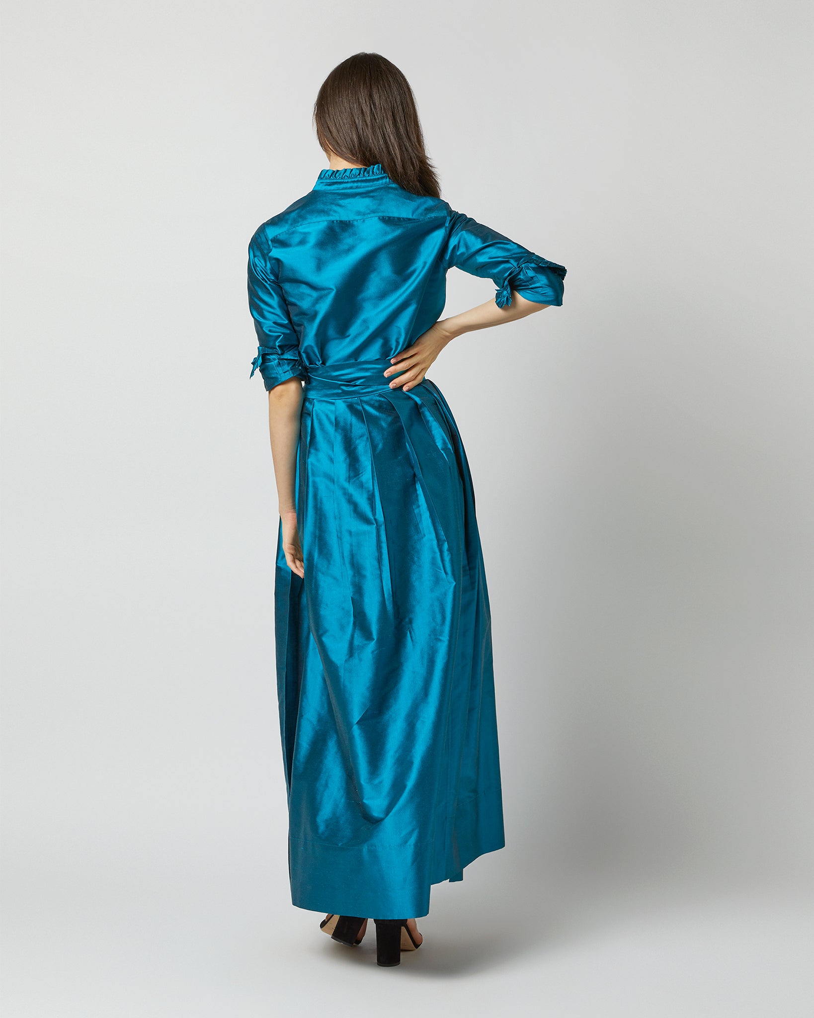 Long Shiining Pleated Skirts Slimming Mesh Skirt Bright Silk Yarn
