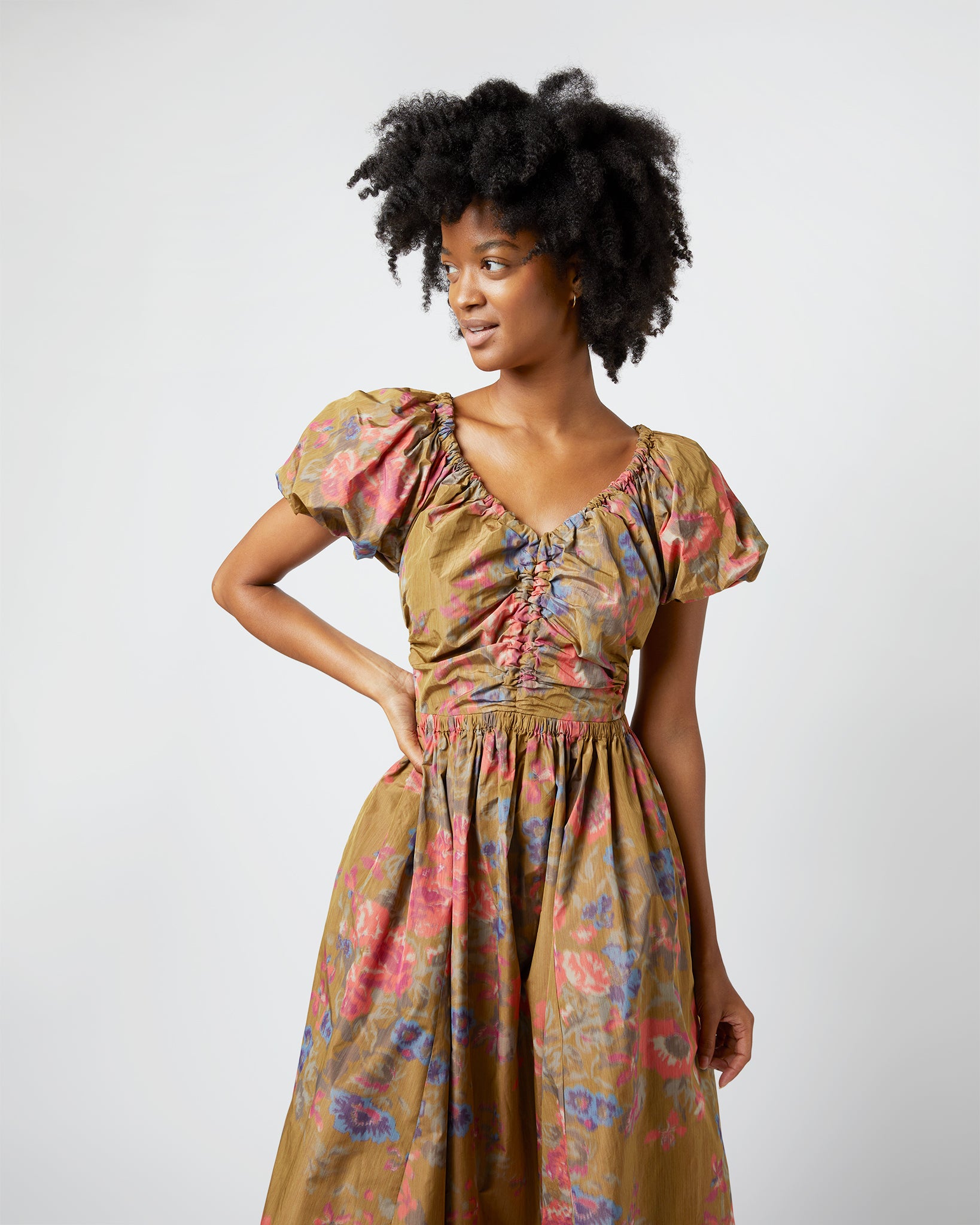 Cecile Dress in Bamboo Bam