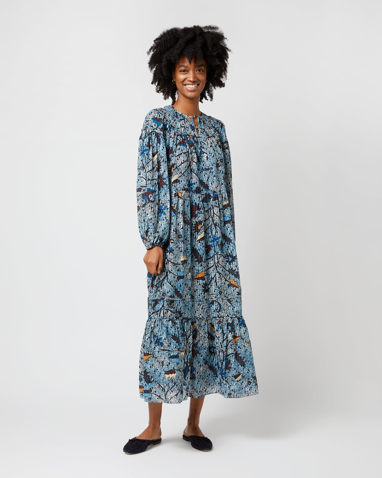 Iona Dress in Morning Glory