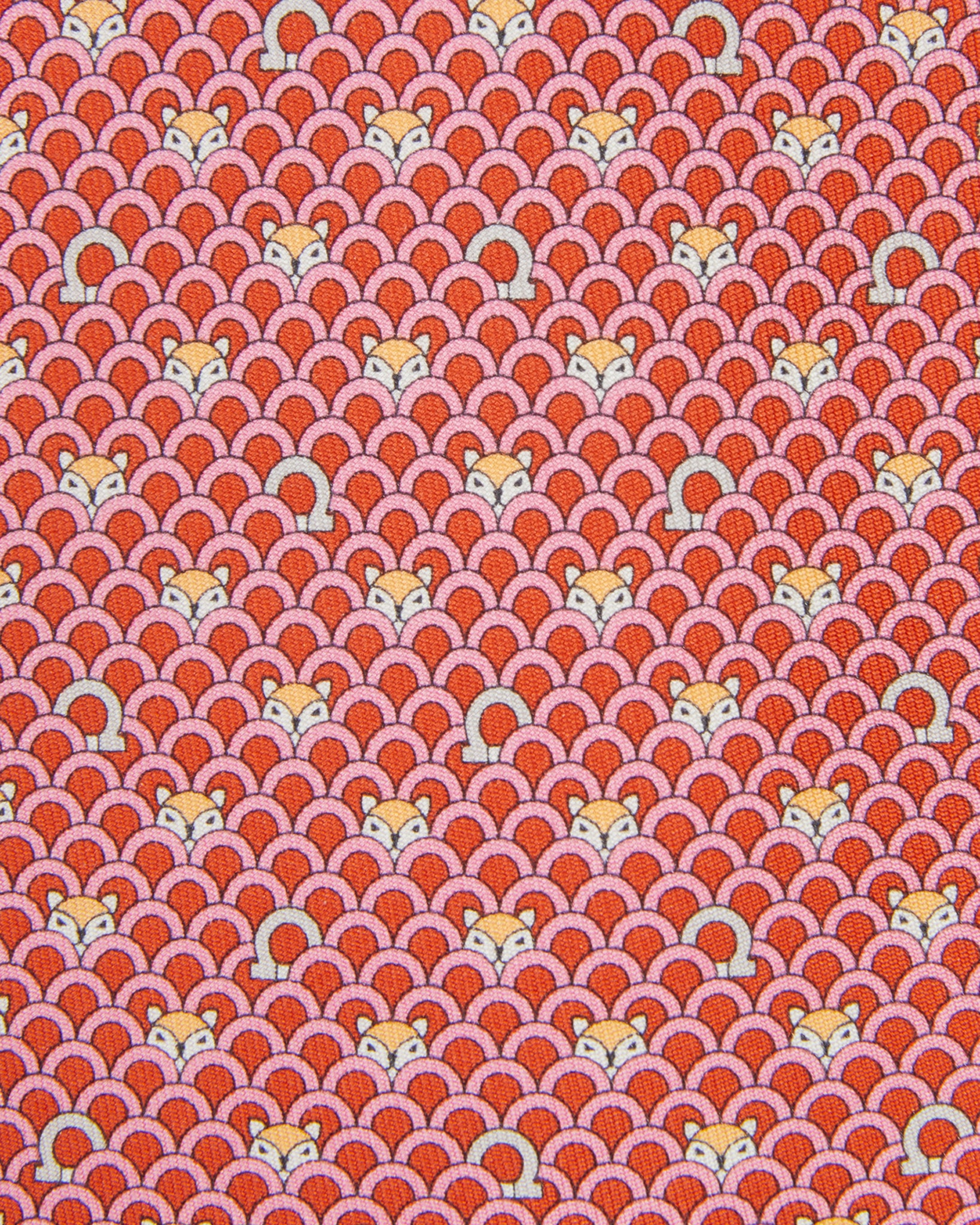 Silk Print Tie in Orange Sox