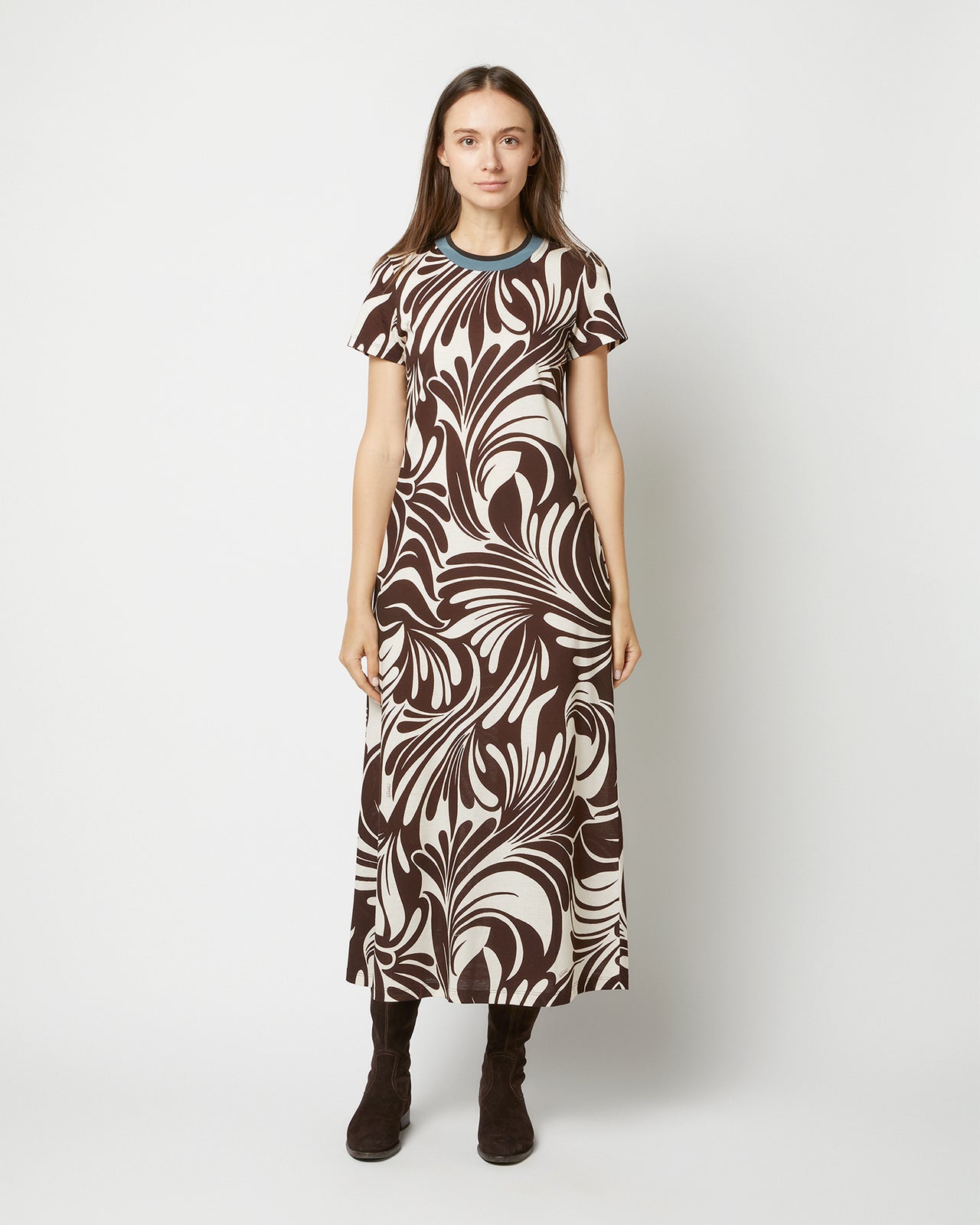 swing jersey dress ASOS Design - Textured Jersey Midi Swing Dress - Women - Polyester/Elastane - XS