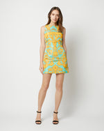 Load image into Gallery viewer, TGIF Dress in Va-Va Turquoise Faille

