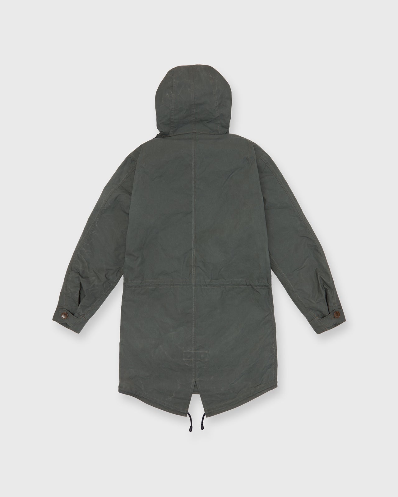 Cashpad Fishtail Parka in Green Dry Waxed Poplin | Shop Sid Mashburn