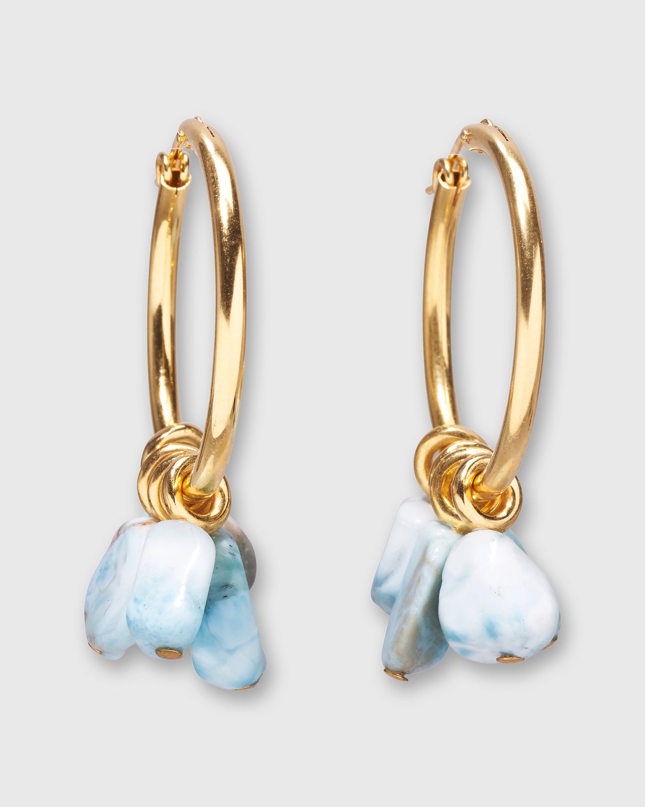 Wanderer Hoop Earrings in Light Blue