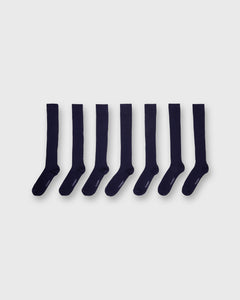 7-Day Sock Set, Over-The-Calf in Navy Wool