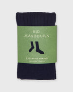 Load image into Gallery viewer, Trouser Dress Socks in Navy Extra Fine Merino
