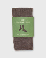 Load image into Gallery viewer, Trouser Dress Socks in Heather Brown Extra Fine Merino
