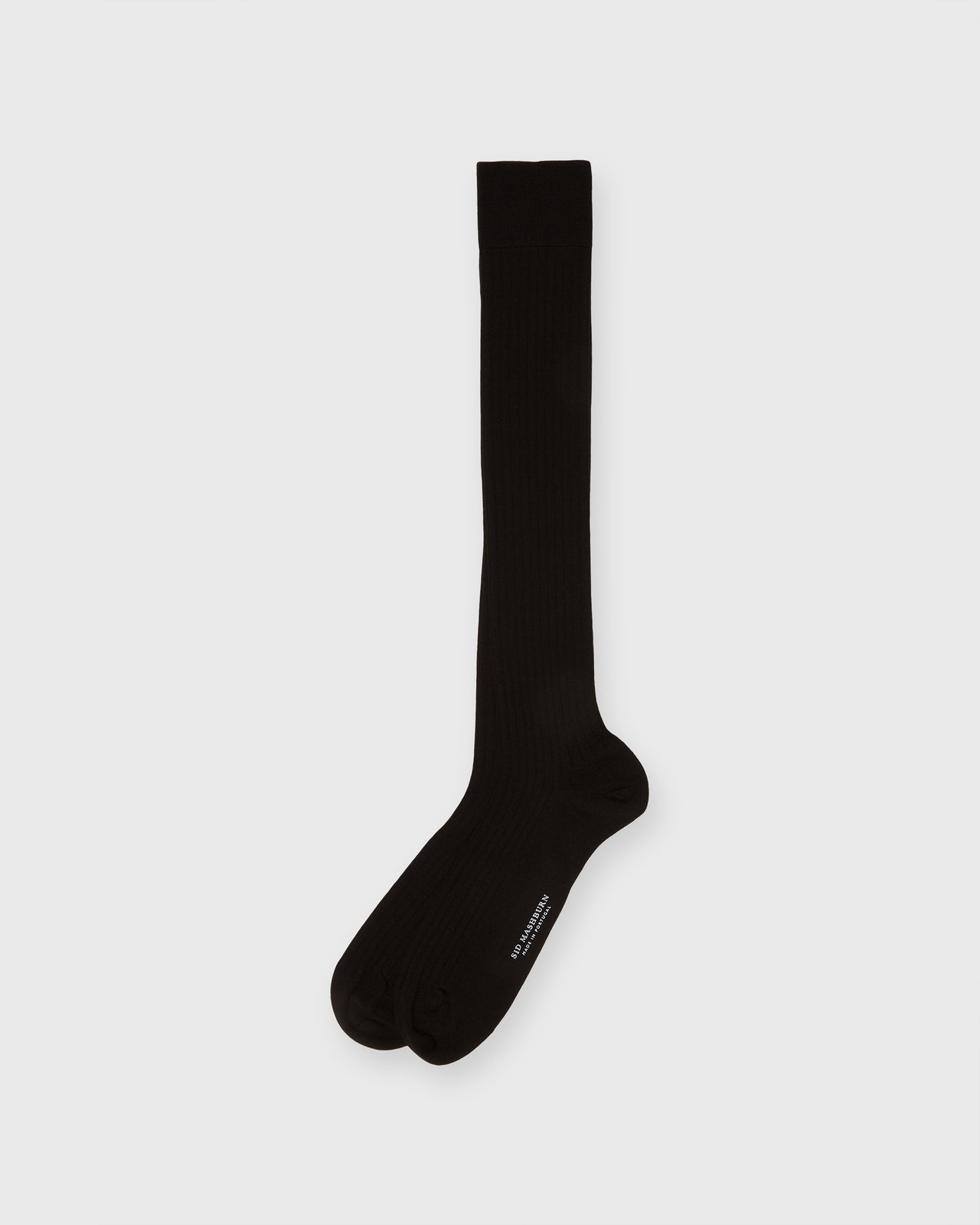 Over-The-Calf Dress Socks in Black Extra Fine Merino by Sid Mashburn