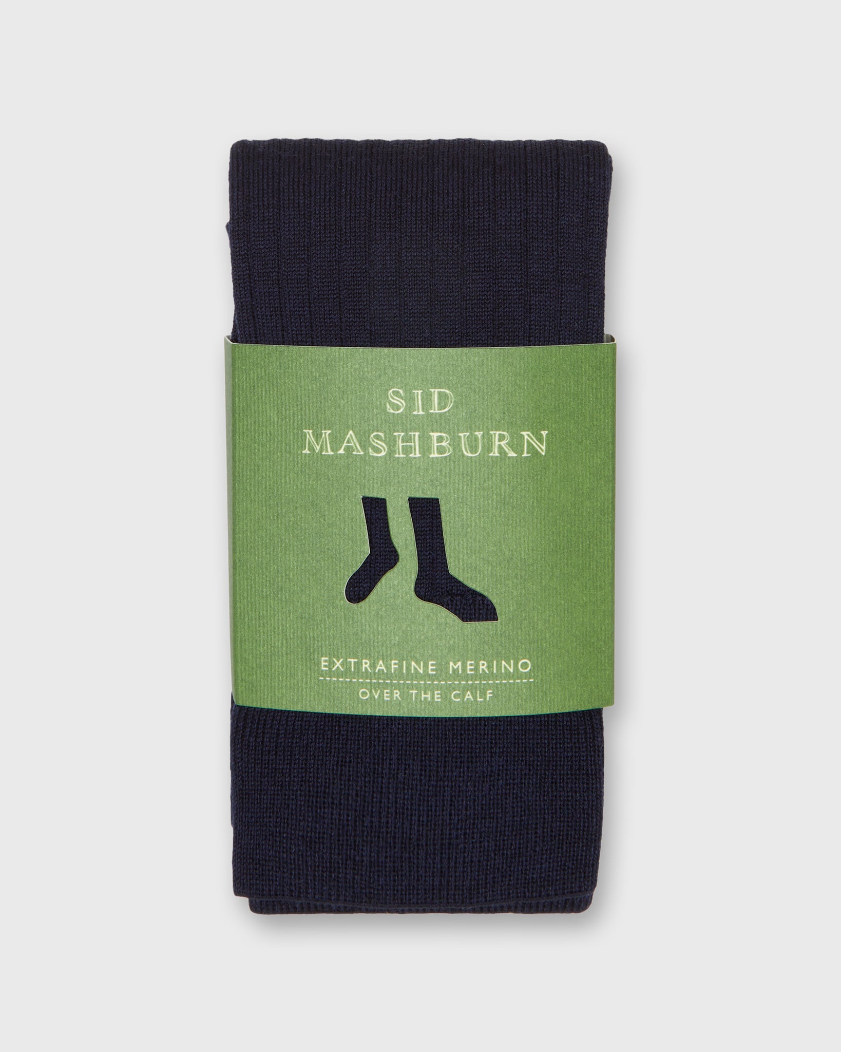 Over-the-Calf Dress Socks in Navy Extra Fine Merino by Sid Mashburn Over-the-Calf Dress Socks in Navy Extra Fine Merino by Sid Mashburn