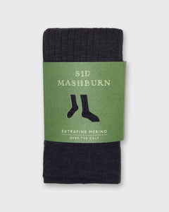 Over-The-Calf Dress Socks in Heather Charcoal Extra Fine Merino