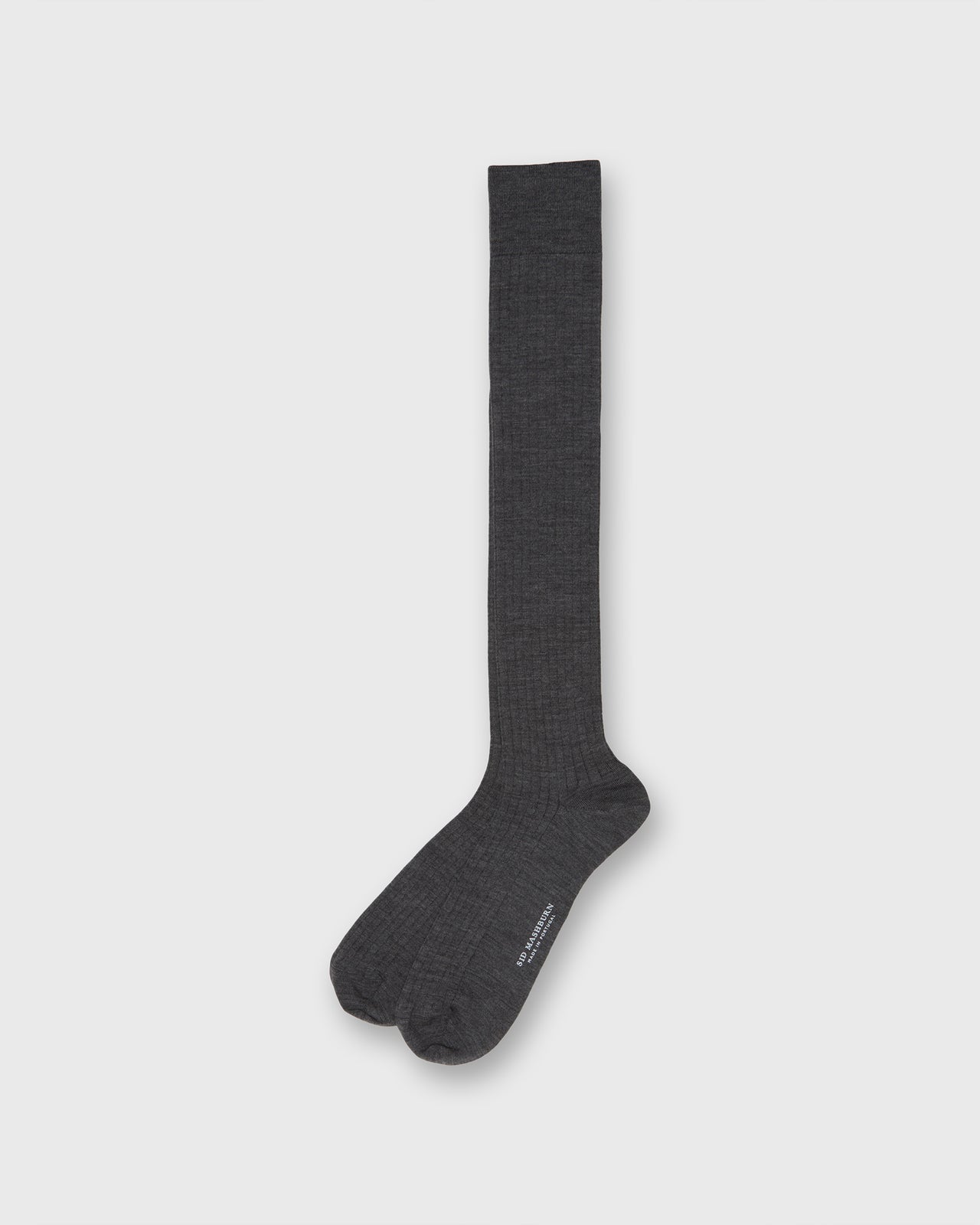 grey dress socks Over-The-Calf Dress Socks in Heather Grey Extra Fine Merino by Sid Mashburn