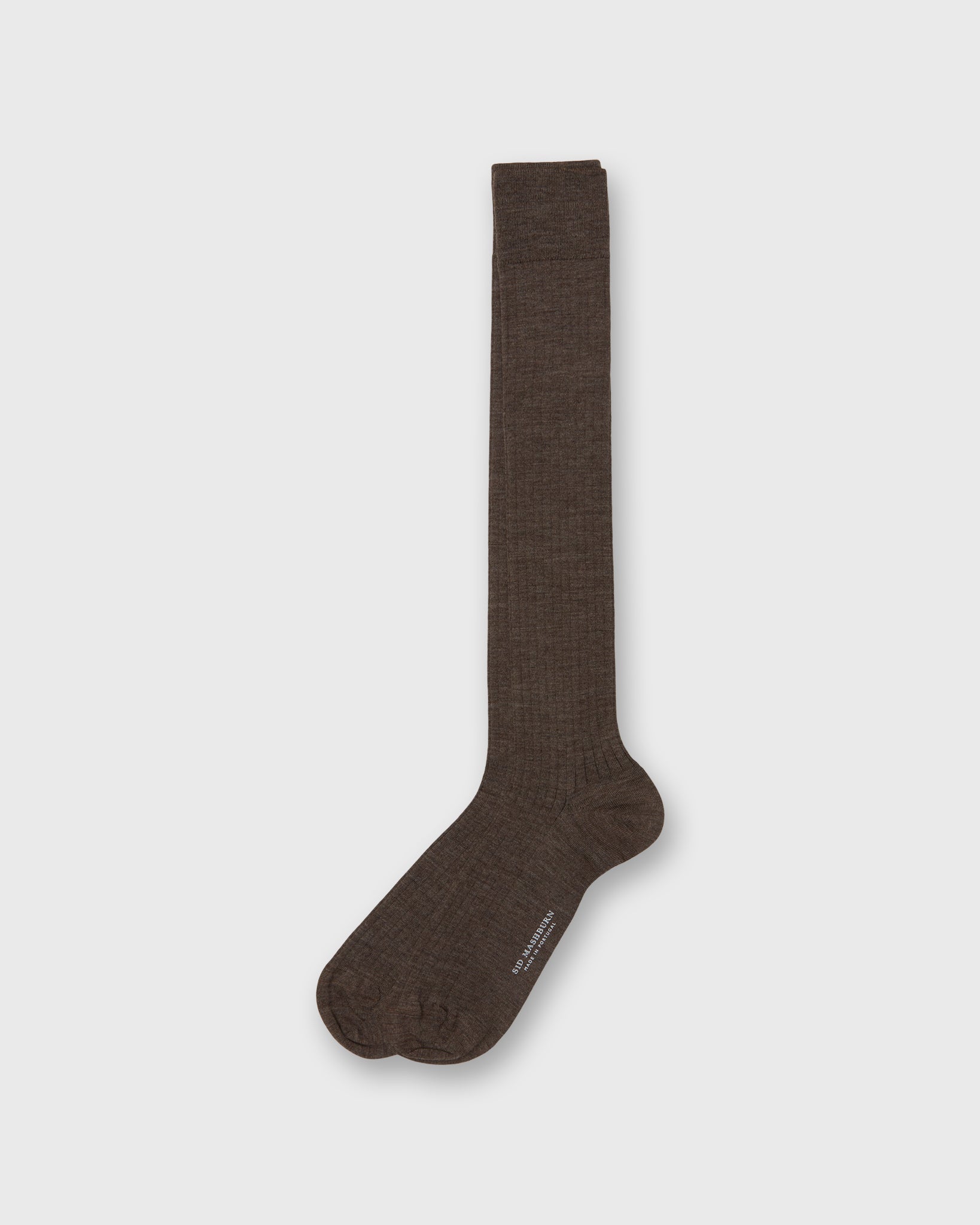 mens brown dress socks Over-The-Calf Dress Socks in Heather Brown Extra Fine Merino