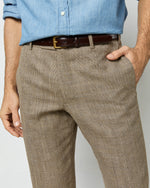 Load image into Gallery viewer, Dress Trouser in Chocolate/Sand Glen Plaid Hopsack

