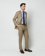 Load image into Gallery viewer, Dress Trouser in Chocolate/Sand Glen Plaid Hopsack
