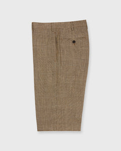 Dress Trouser in Chocolate/Sand Glen Plaid Hopsack