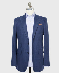 Kincaid No. 2 Jacket in Navy Mix Wool/Linen Hopsack