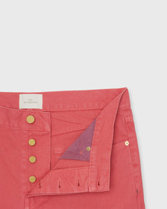 Slim Straight 5-Pocket Pant in Coral Canvas