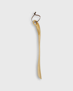 Long Curved-Grip Shoe Horn in Brass