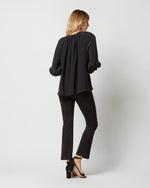 Load image into Gallery viewer, Ariana Blouse in Black Silk Crepe de Chine
