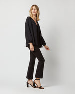 Load image into Gallery viewer, Ariana Blouse in Black Silk Crepe de Chine
