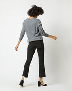 Load image into Gallery viewer, Faye Flare Cropped Pant in Black Cady
