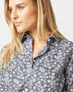 Load image into Gallery viewer, Tomboy Popover Shirt in Navy Edenham Shadow Liberty Fabric
