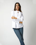 Load image into Gallery viewer, Poinsettia Top in White Poplin
