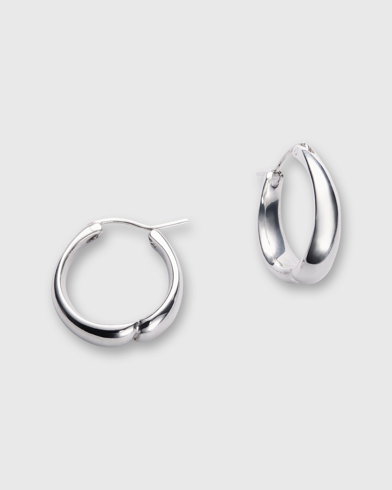 Dented Hoop Earrings in Sterling Silver