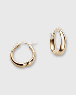 Load image into Gallery viewer, Dented Hoop Earrings in Gold-Plated Brass

