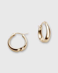 Dented Hoop Earrings in Gold-Plated Brass