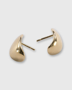 Wrap Oval Earrings in Gold-Plated Brass