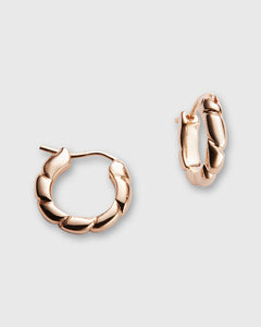 Small Curly Hoop Earrings in Gold-Plated Brass