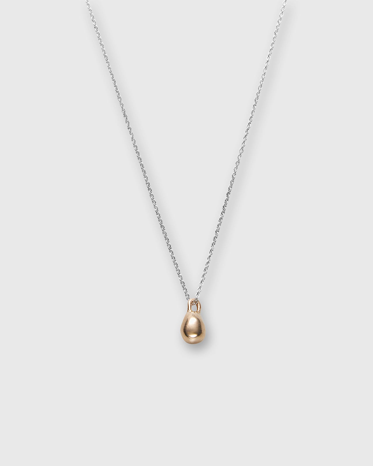 Tiny Drop Pendant Necklace in Gold-Plated Brass/Sterling Silver