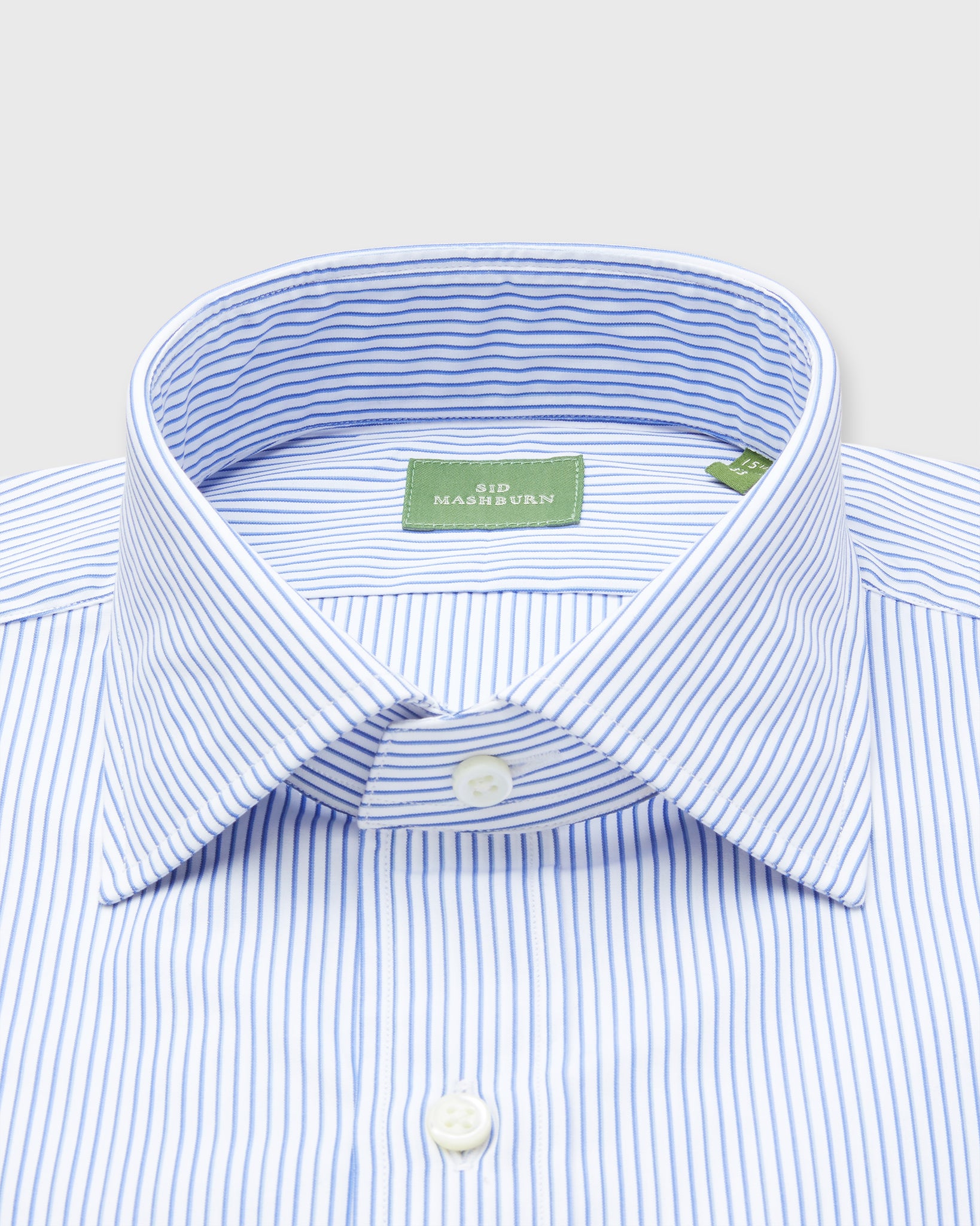 Spread Collar Dress Shirt in Blue Multi Double Stripe Poplin | Shop Sid Mashburn Spread Collar Dress Shirt in Blue Multi Double Stripe Poplin | Shop Sid Mashburn