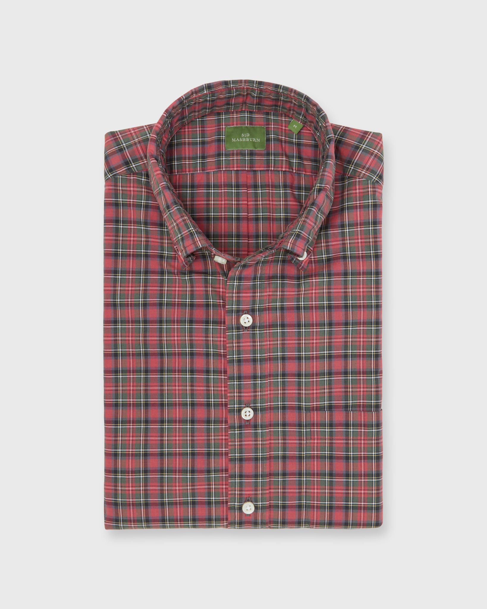 Button-Down Sport Shirt in Royal Stewart Summer Tartan Poplin