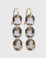 Load image into Gallery viewer, Small Spring Earrings in Smokey Quartz
