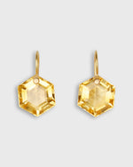 Load image into Gallery viewer, Hexagon Earrings in Citrine
